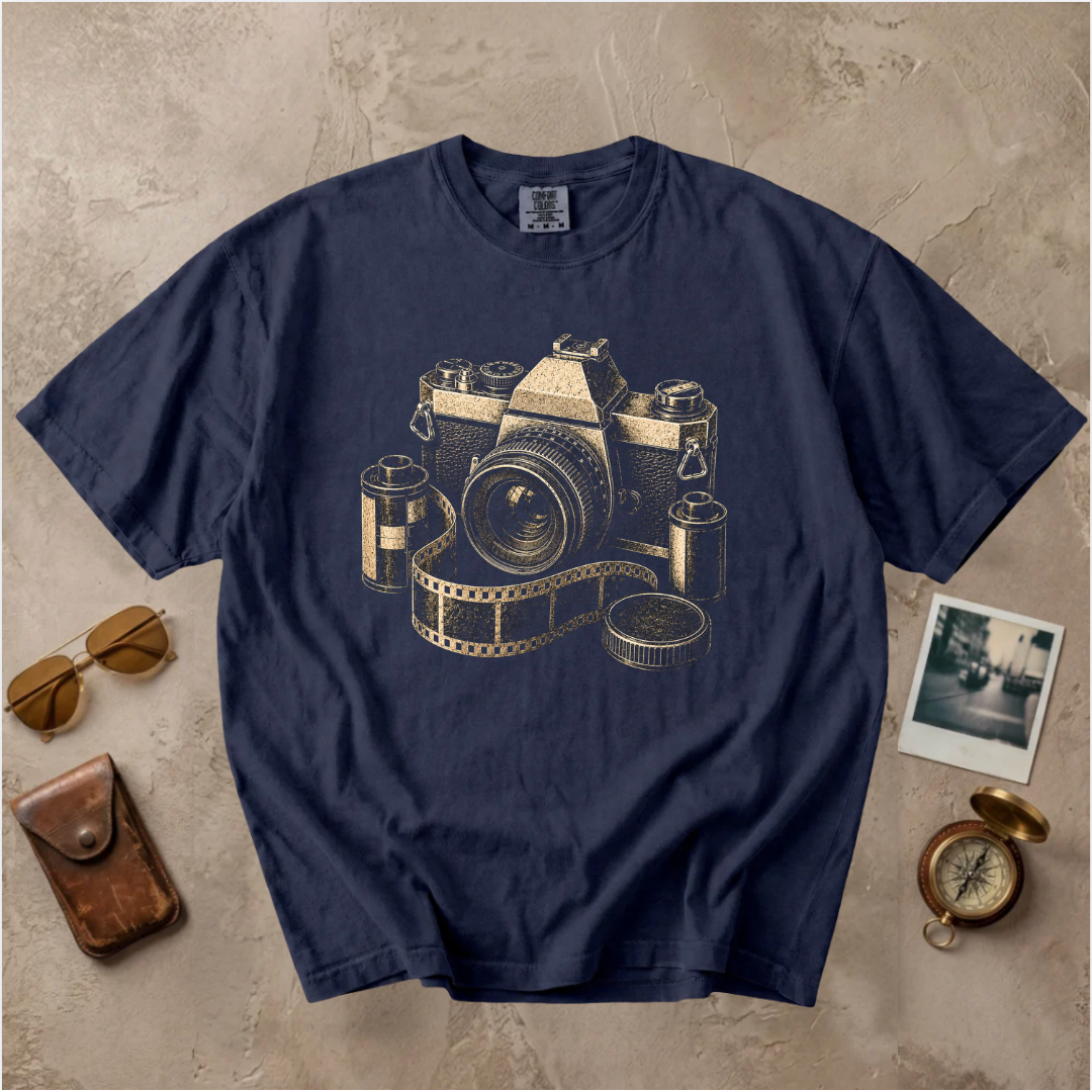 Vintage Film Camera Photographer Tee