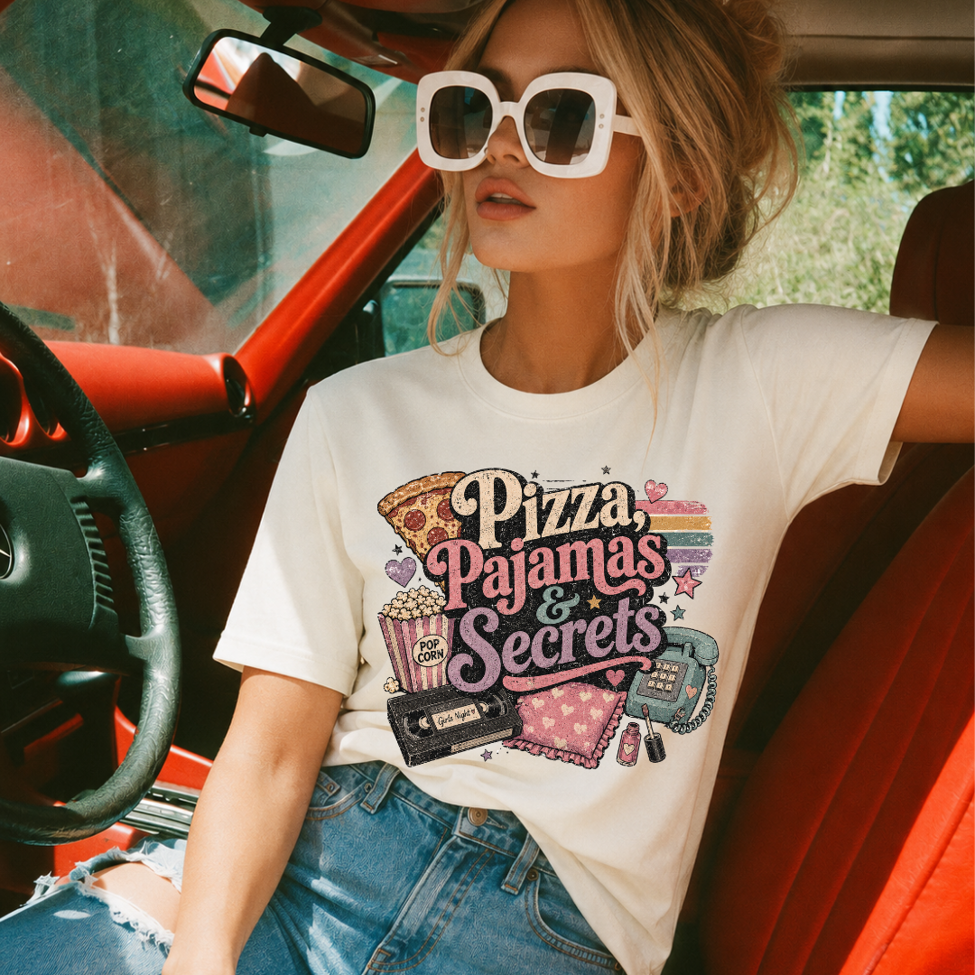 Pizza Pajamas And Secrets Tee