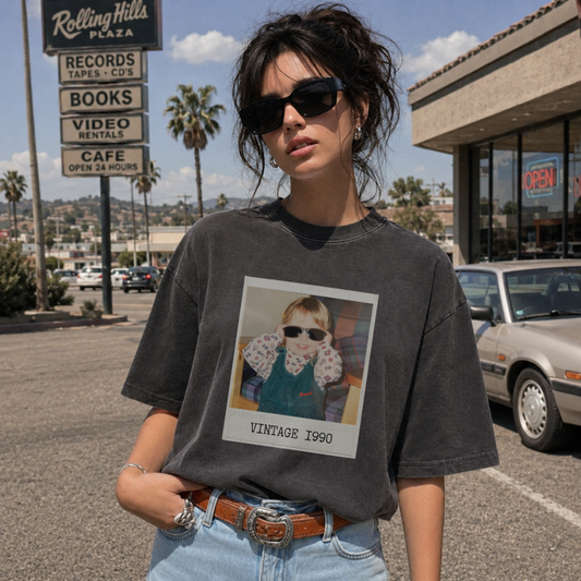 Personalized Vintage Year Polaroid Photo Tee