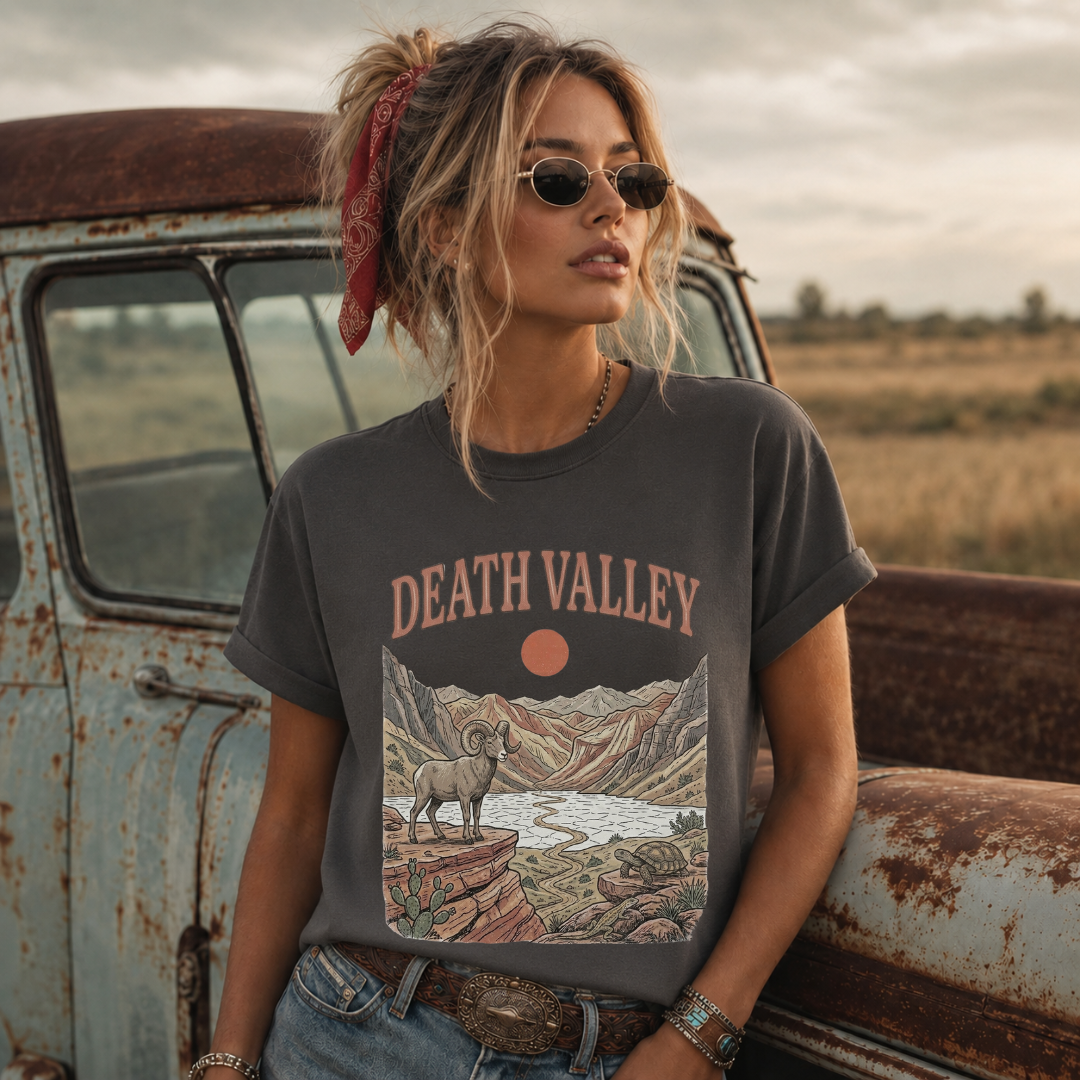 Death Valley Vintage Desert Wildlife Graphic Tee