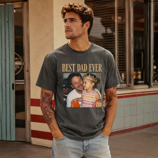 Personalized Best Dad Ever Photo Tee