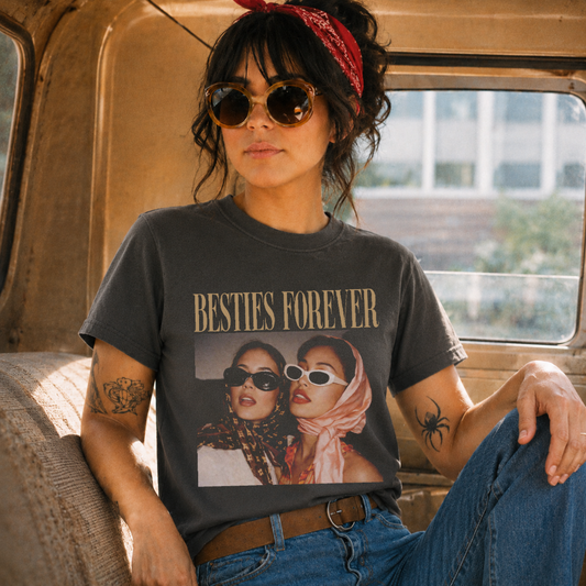 Personalized Besties Forever Custom Photo Vintage Tee