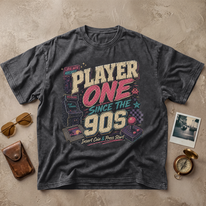 Player One Since The 90s Retro Arcade Tee