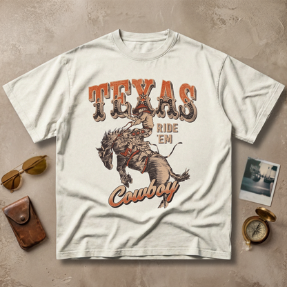 Texas Ride Em Cowboy Vintage Western