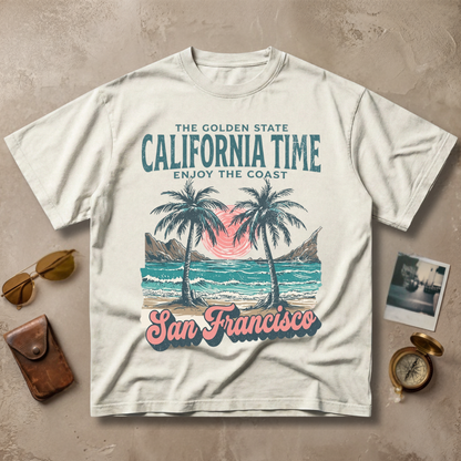 San Francisco California Time Vintage Coastal Graphic Tee
