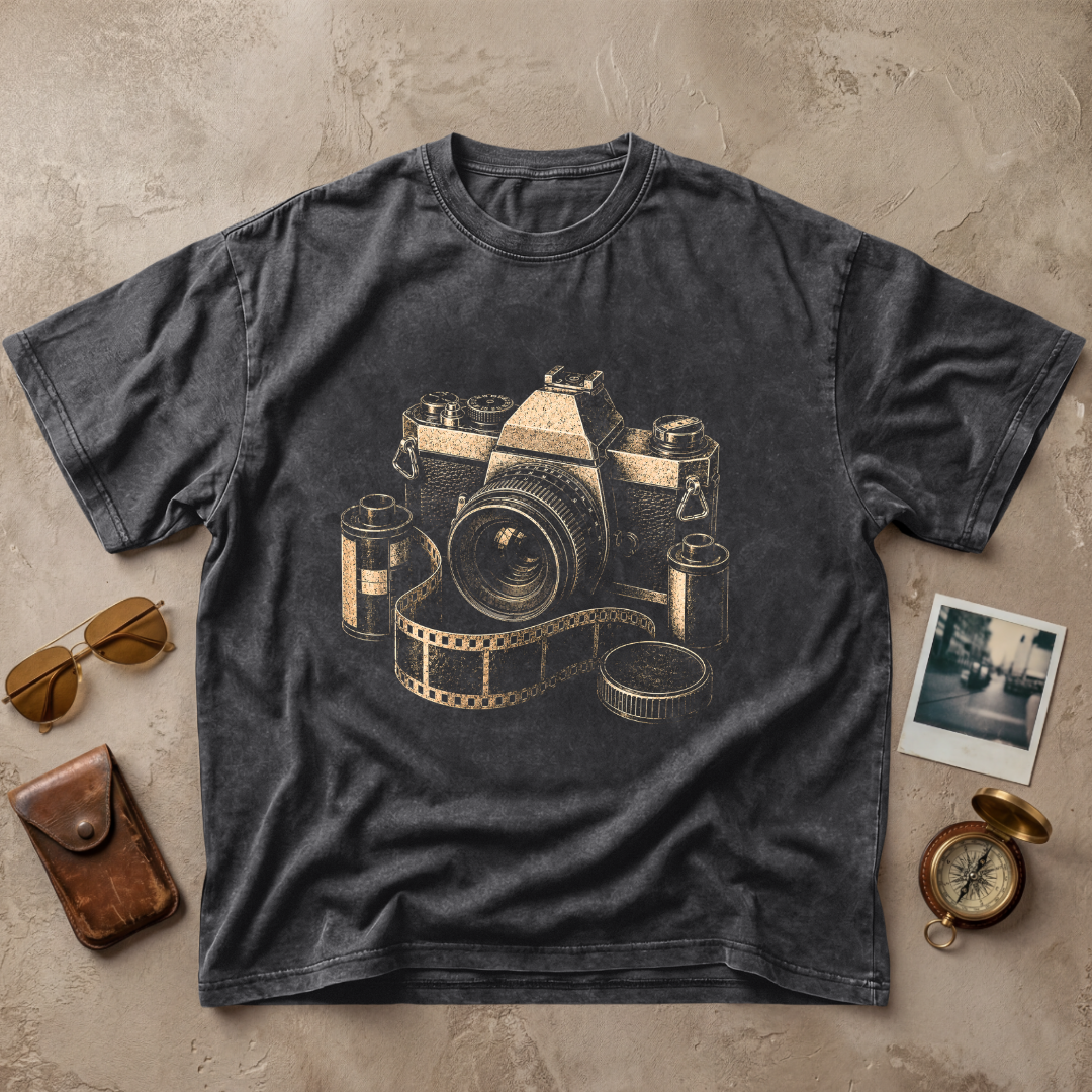 Vintage Film Camera Photographer Tee