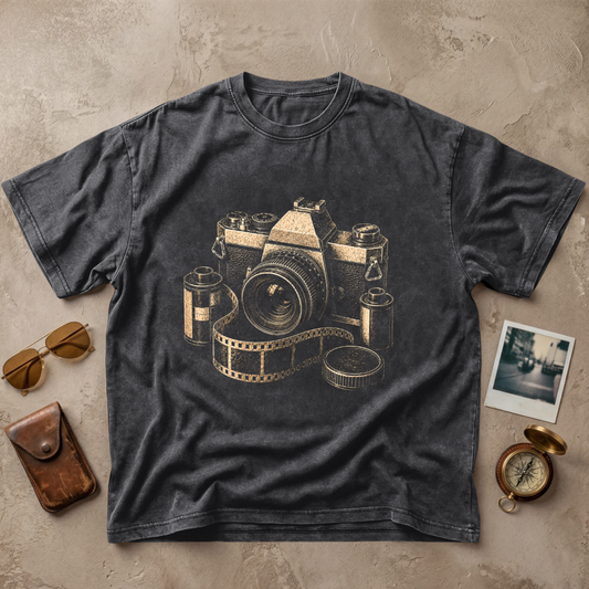 Vintage Film Camera Photographer Tee