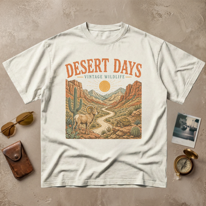 Desert Days Vintage Wildlife Adventure Tee