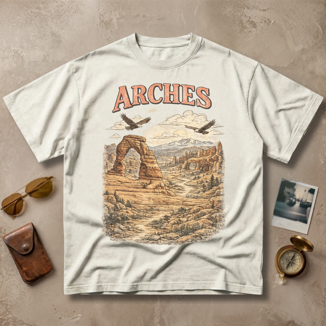 Arches Vintage Desert Landscape Graphic Tee