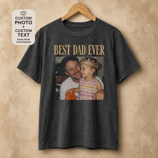 Personalized Best Dad Ever Photo Tee