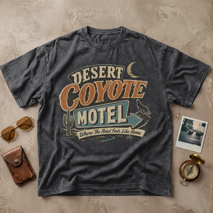 Desert Coyote Motel Vintage Retro