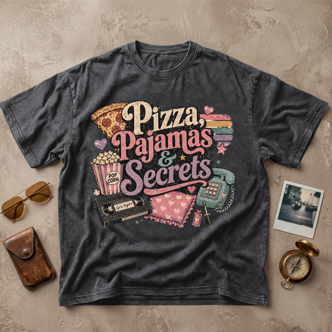 Pizza Pajamas And Secrets Tee