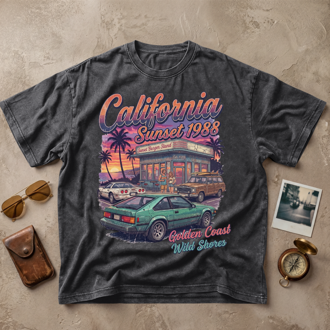 California Sunset 1988 Vintage Tee