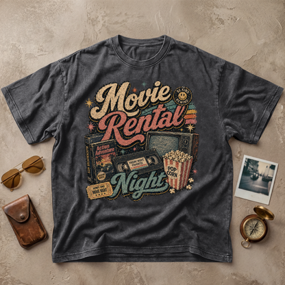 Movie Rental Night Vintage Tee