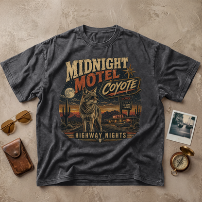 Midnight Motel Coyote Vintage Desert Tee