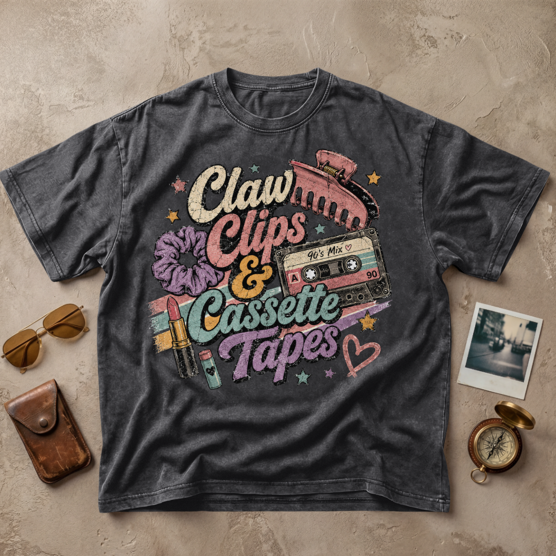 Claw Clips and Cassette Tapes Tee