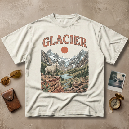 Glacier Vintage Wildlife Graphic Tee