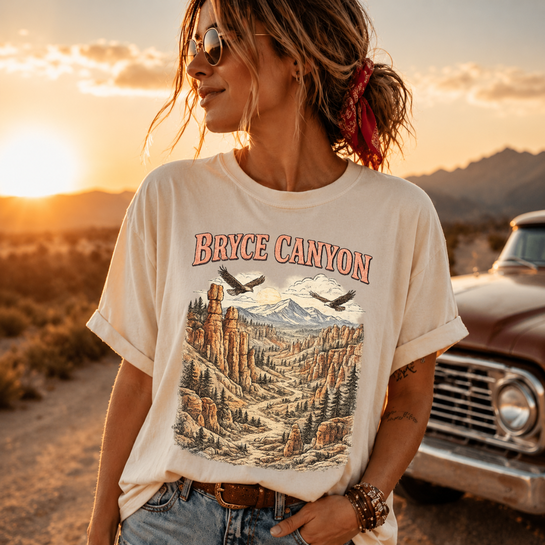 Bryce Canyon Vintage Landscape Graphic Tee
