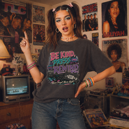 Be Kind Press Rewind Retro VHS