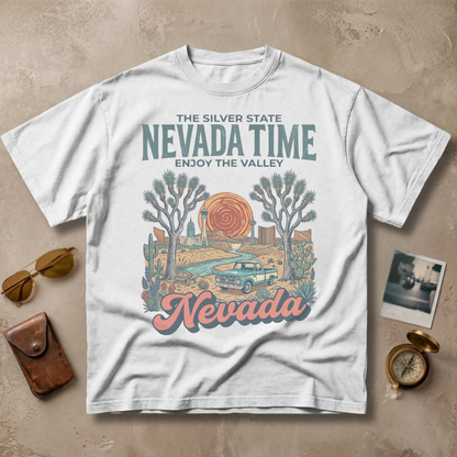 Nevada Time Vintage Desert Western Graphic Tee