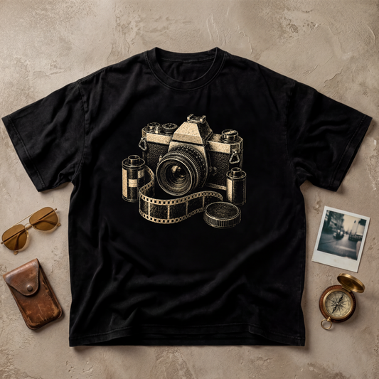 Vintage Film Camera Photographer Tee