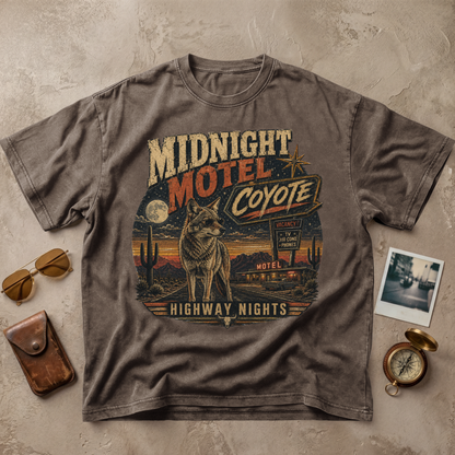 Midnight Motel Coyote Vintage Desert Tee