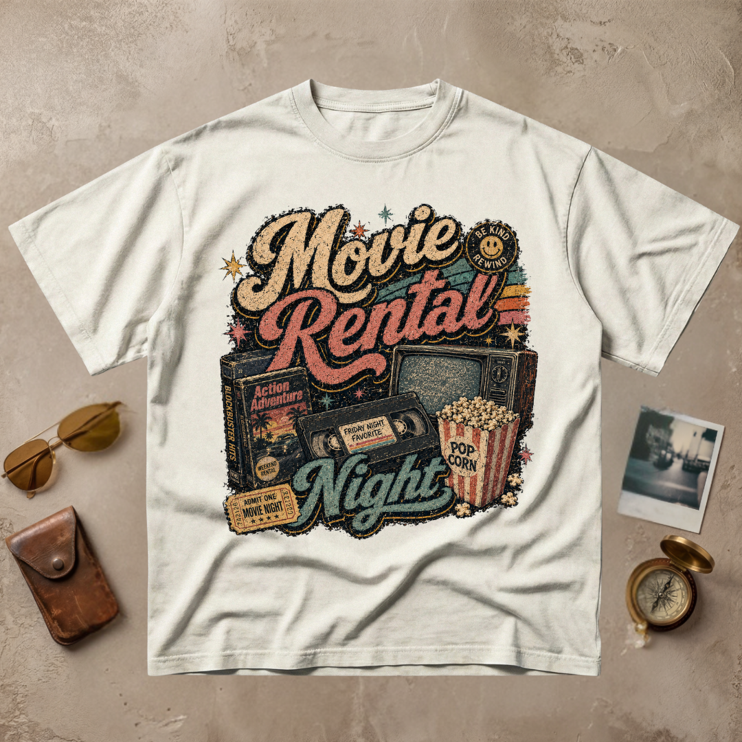 Movie Rental Night Vintage Tee