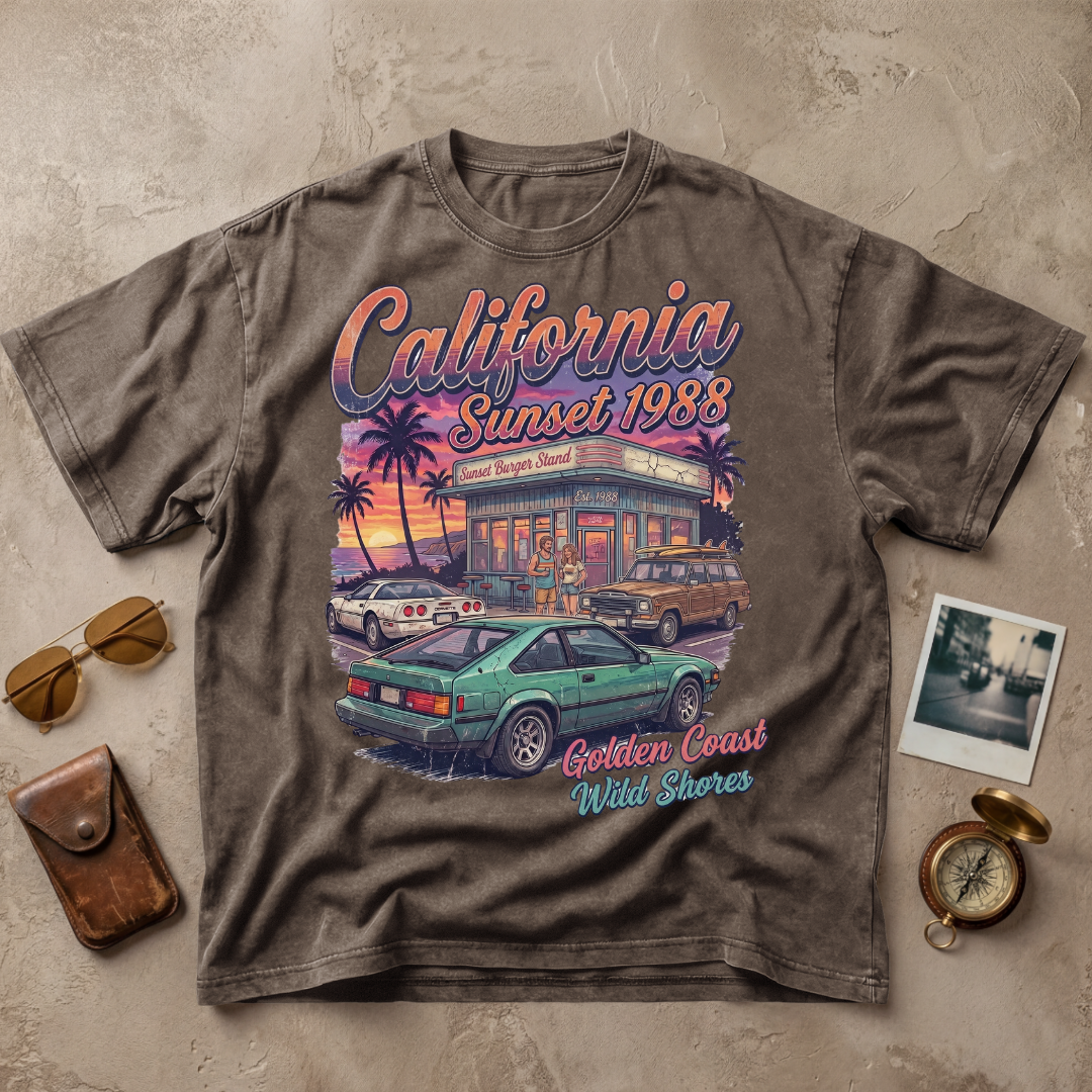 California Sunset 1988 Vintage Tee