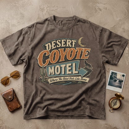 Desert Coyote Motel Vintage Retro