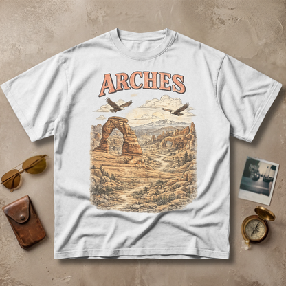 Arches Vintage Desert Landscape Graphic Tee