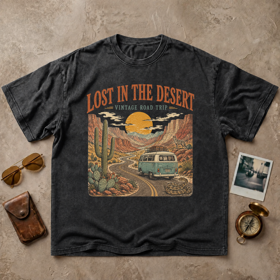 Lost In The Desert Vintage Road Trip Tee