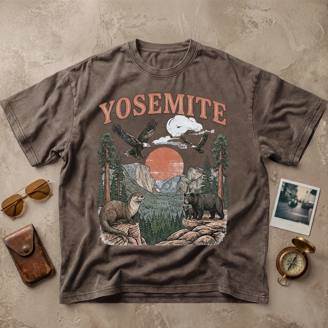 Yosemite Vintage Wildlife Graphic Tee