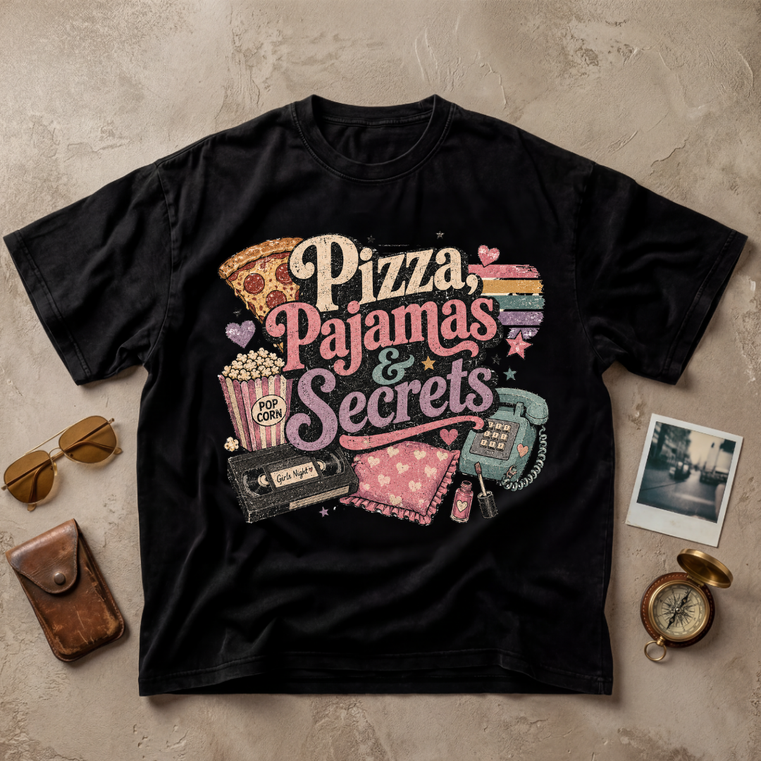 Pizza Pajamas And Secrets Tee