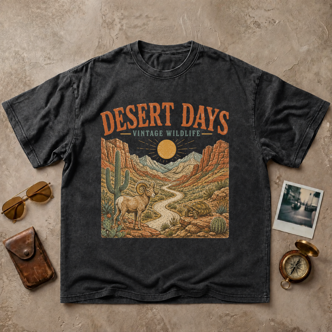 Desert Days Vintage Wildlife Adventure Tee