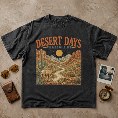 Desert Days Vintage Wildlife Adventure Tee