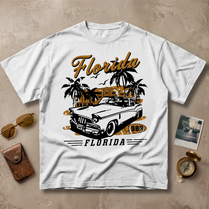 Florida 1980 Vintage Retro Car Graphic Tee