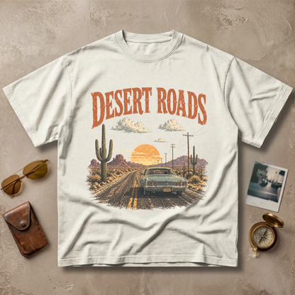 Desert Roads Vintage Retro Road Trip