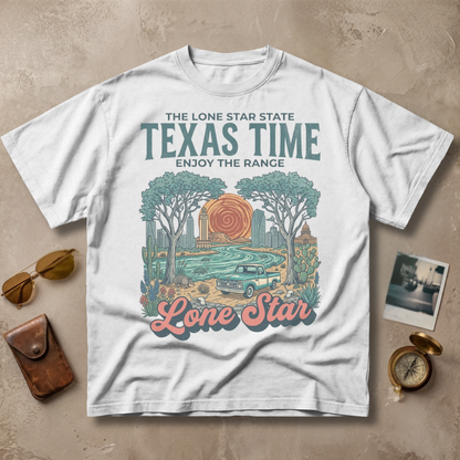 Texas Time Lone Star Vintage Western Graphic Tee