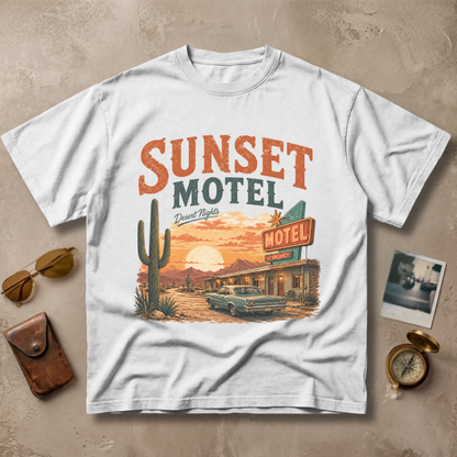 Sunset Motel Desert Nights Vintage Retro