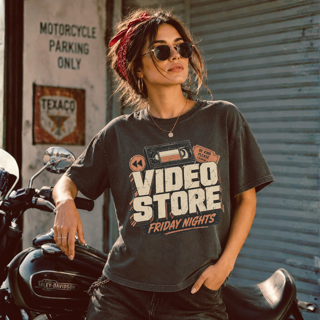 Video Store Friday Nights Retro Vintage