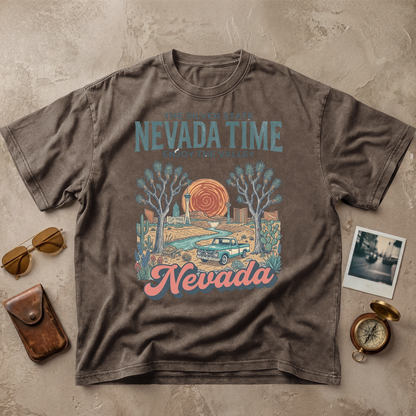 Nevada Time Vintage Desert Western Graphic Tee