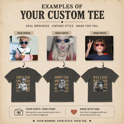 Personalized Dad Vintage Photo Tee