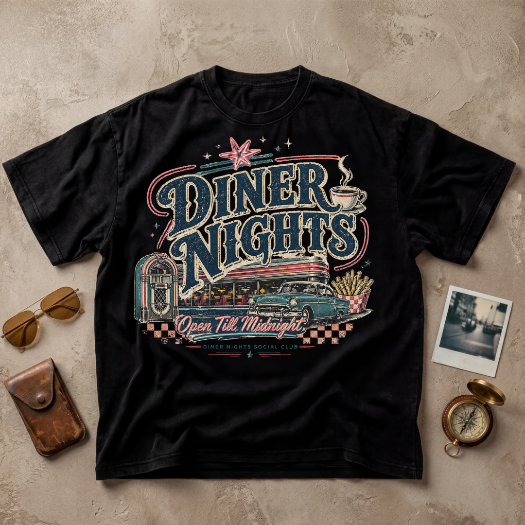 Diner Nights Vintage Retro Motel