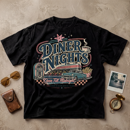 Diner Nights Vintage Retro Motel