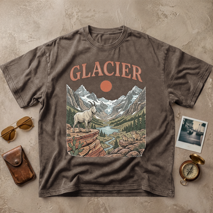 Glacier Vintage Wildlife Graphic Tee