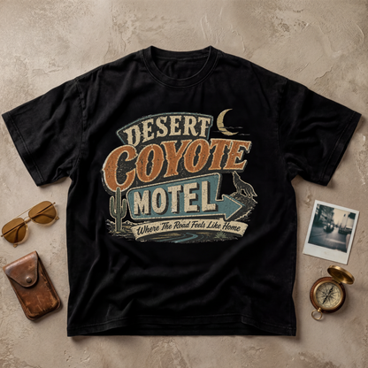 Desert Coyote Motel Vintage Retro
