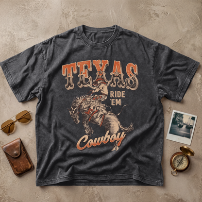 Texas Ride Em Cowboy Vintage Western