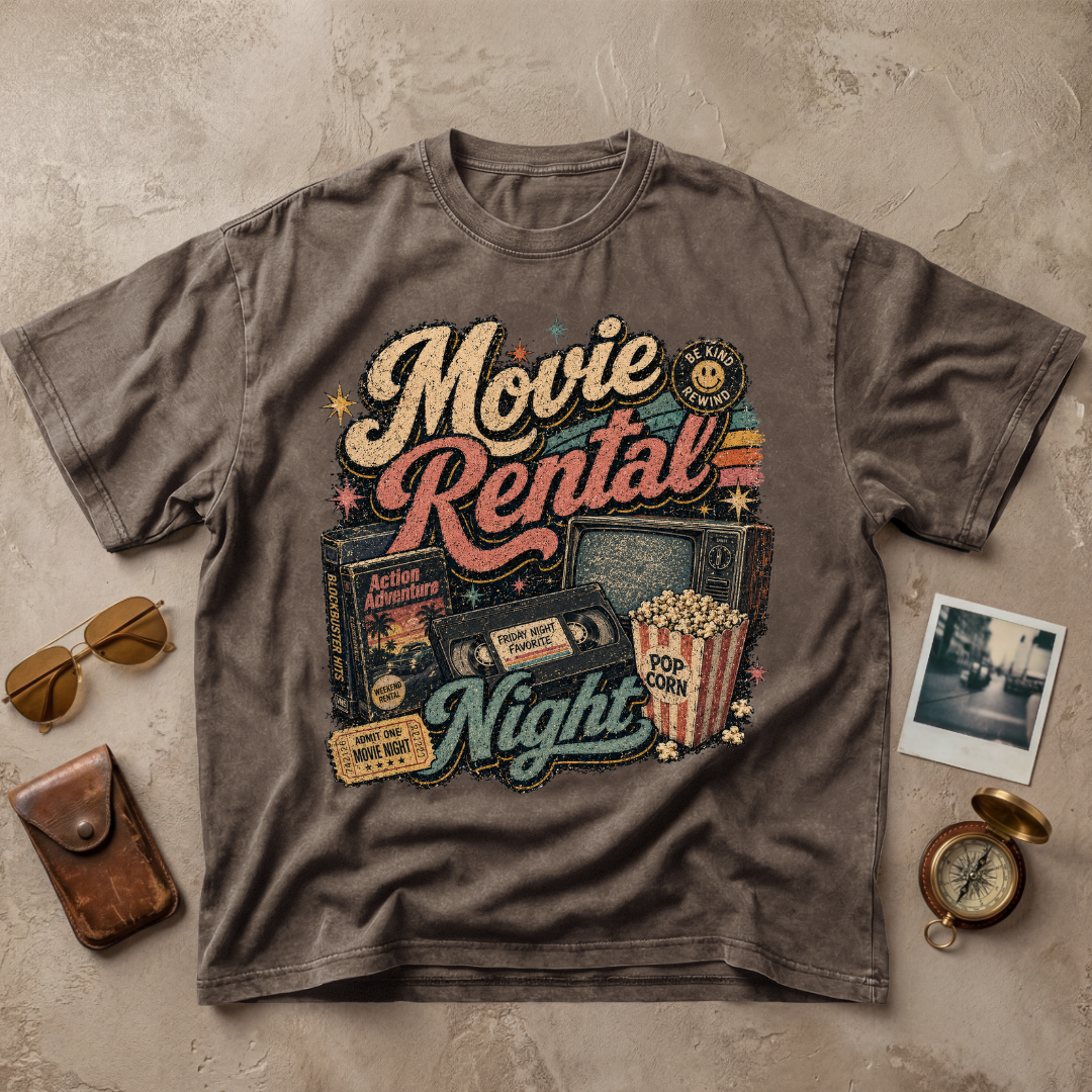 Movie Rental Night Vintage Tee