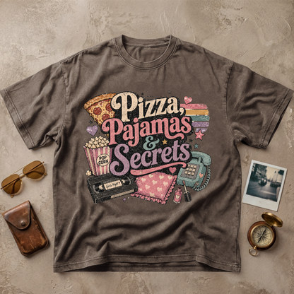 Pizza Pajamas And Secrets Tee