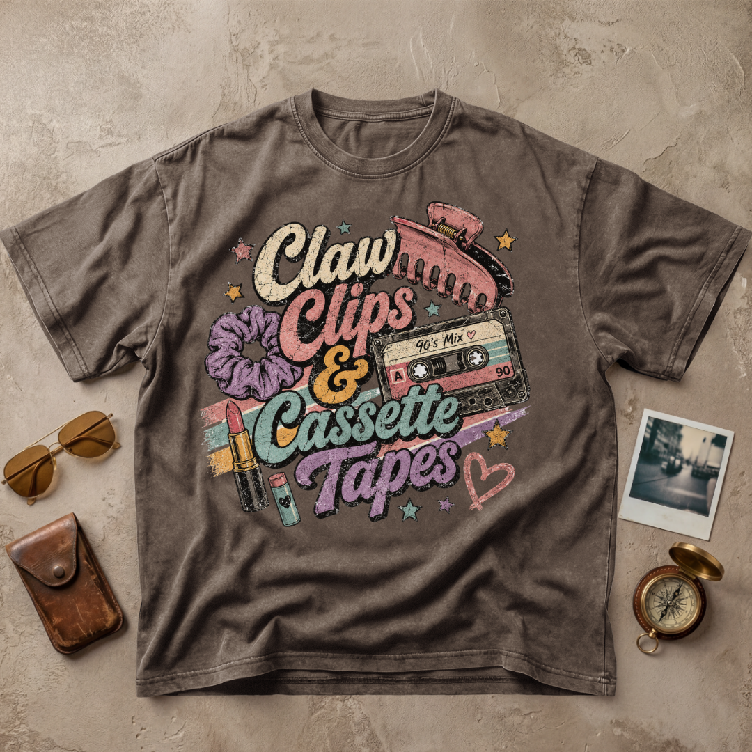 Claw Clips and Cassette Tapes Tee